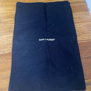 YSL/Saint Laurent drawstring black dust bag